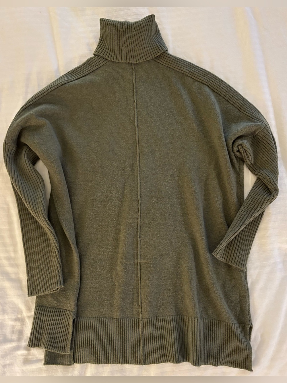 Time & Tru | Olive Green | Ribbed |Turtleneck Sweater - Women/MED